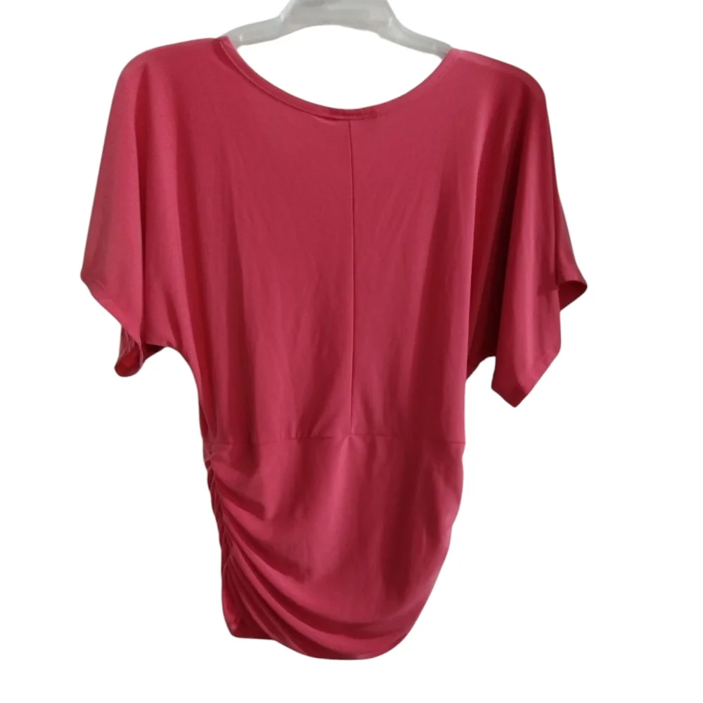 EUC C'est La Vie Elegant Coral/Orange Women's Top/Shirt/Blouse SMALL - Picture 3 of 5